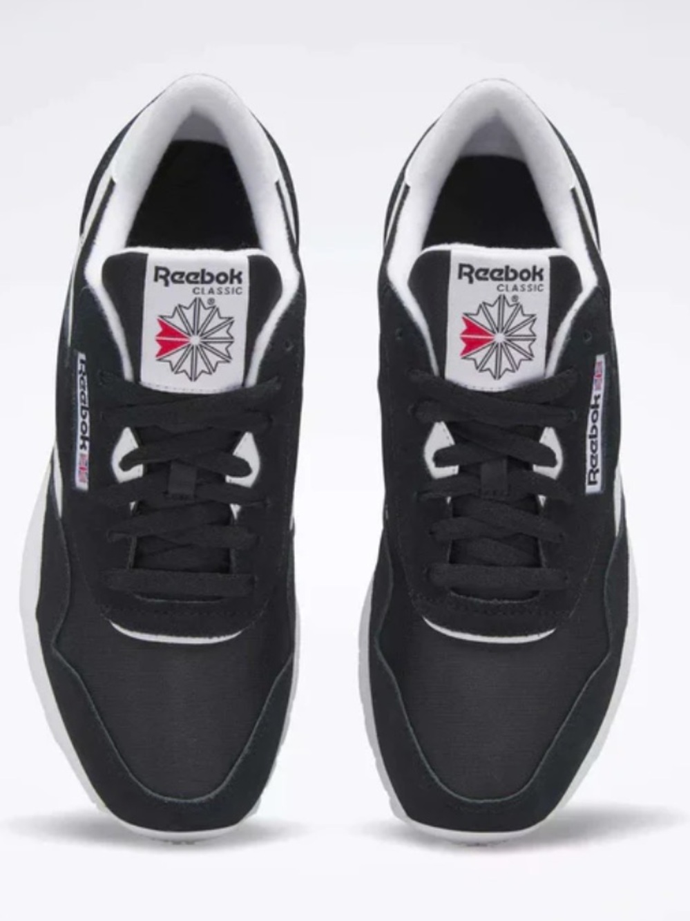 NEW Reebok Women’s Classic Nylon Shoes In Black 8.5 39 Leather Sneakers - Picture 2 of 13